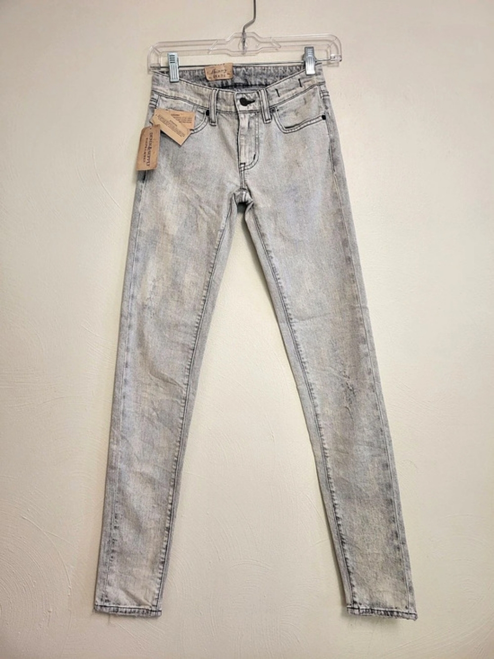 NWT Denim & Supply Ralph Lauren Light Gray Skinny Jeans Size 24